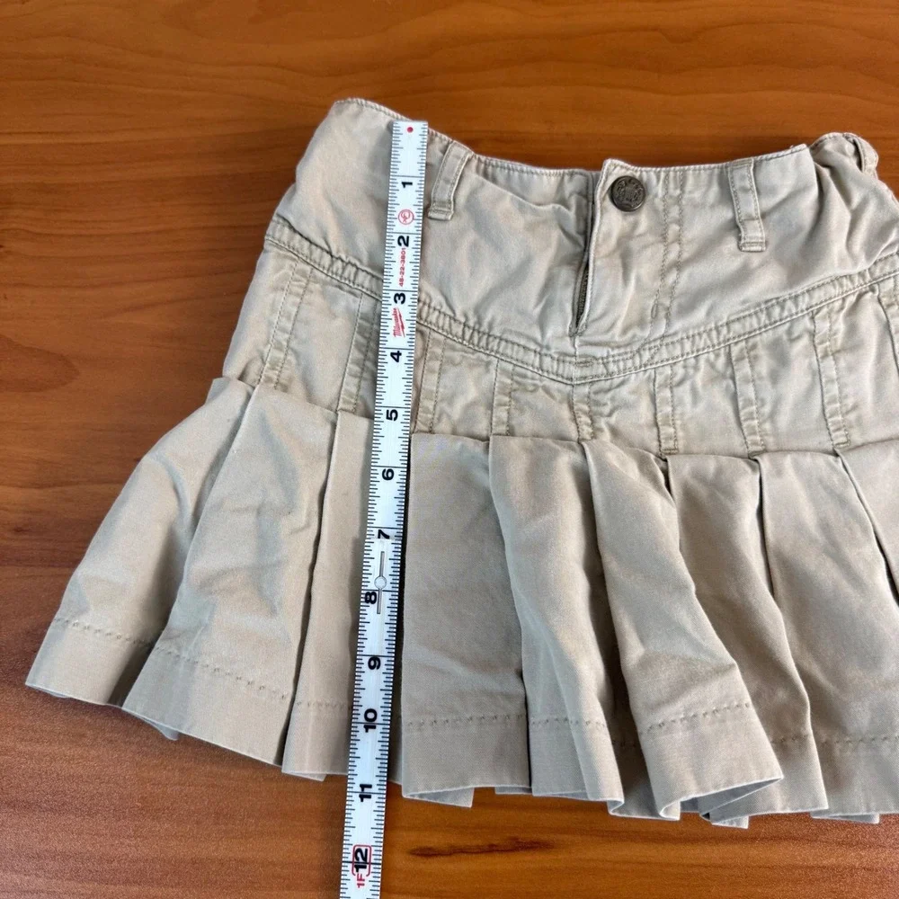 Ralph Lauren Kids Khaki Pleated Skirt Size 6 Cotton‎